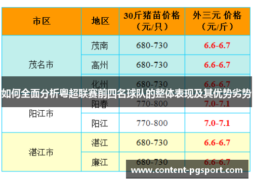 如何全面分析粤超联赛前四名球队的整体表现及其优势劣势